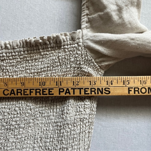 Wilfred Aritzia Tempest Linen Mini Smock Long Sleeve Dress Sz M - Picture 10 of 10